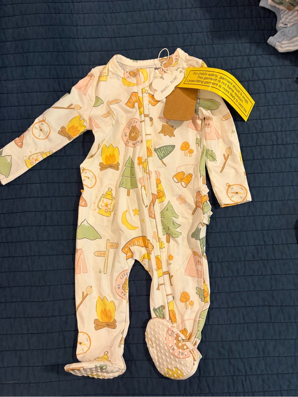 NWT Angel Dear Ruffle Footie